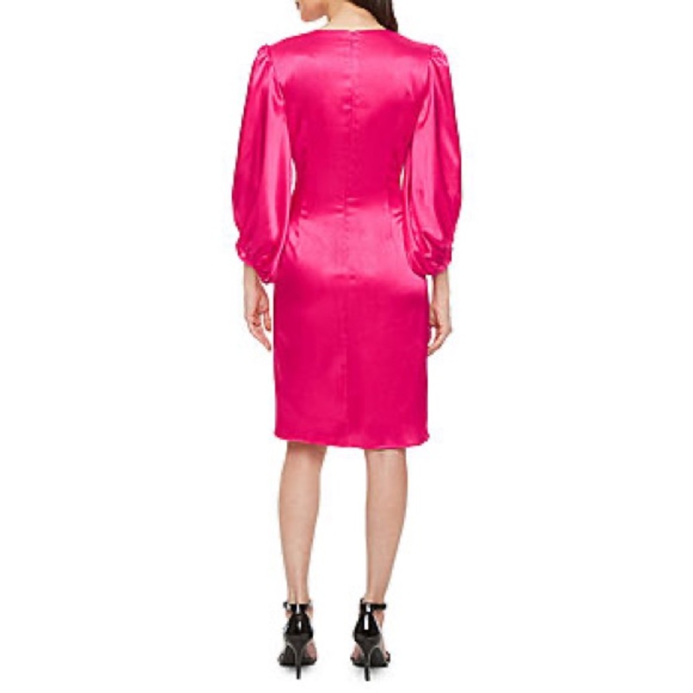NWT Maia Fuchsia 3/4 Sleeve Sheath Dress Size 6 - Picture 2 of 11